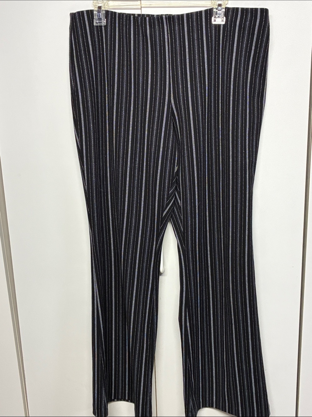 Maurice’s Black Pinstripe Wide Leg Pants, Tailored Work Trousers